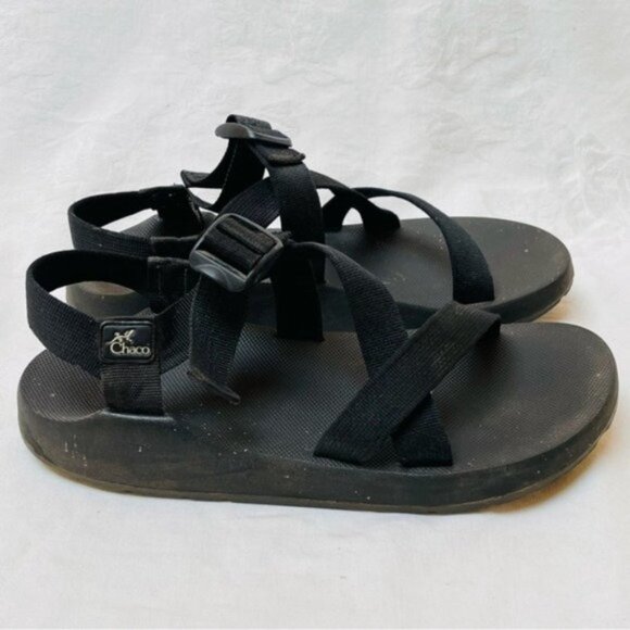 Chaco Sandals Mens 11 Black Strappy Summer Festival Slip On Vacation Beach main image 6